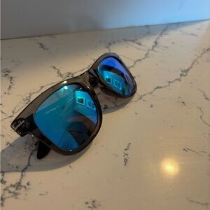 EGO Blue Gray Gradient Sunglasses with Blue Reflective Lenses